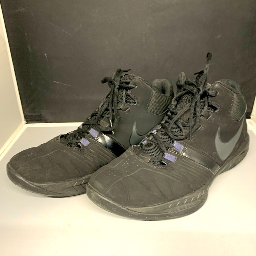 Nike Mens Air Visi Pro 5 653664-003 Black Basketball Shoes Sneakers Size 10.5